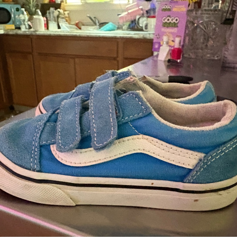 Kids Blue Velcro Sneakers
